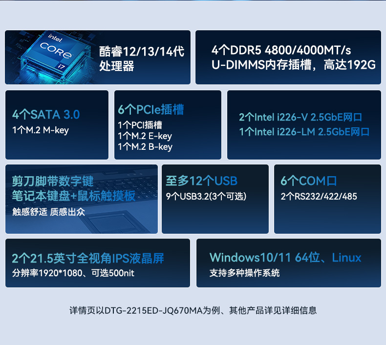 工業雙屏便攜機,3個2.5G網口多擴展加固本,DTG-2215ED-JQ670MA.jpg