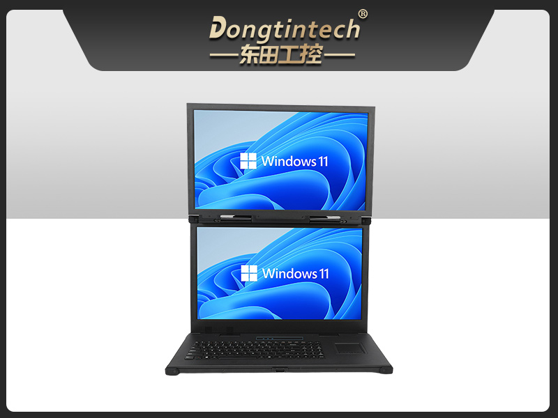 工業雙屏便攜機,3個2.5G網口多擴展加固本,DTG-2215ED-JQ670MA