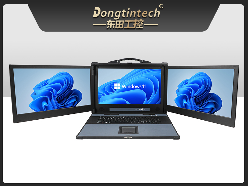 三屏便攜式工作站,3個2.5G網口多擴展加固機,DTG-S1437ZD-JQ670MA